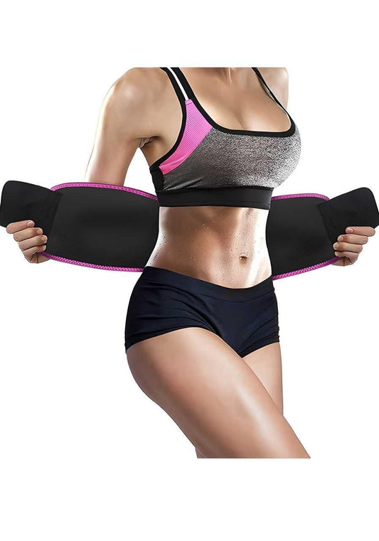 SweatFit™ Adjustable Waist Trimmer Belt | Fat Burn, Back Support & Perfect Shape (For Men & Women)